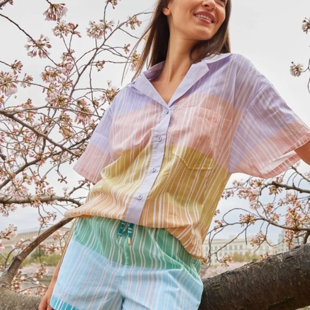 NWT Ephemera Kaleidoscope Siesta Shirt Size 38  (US Size 4)